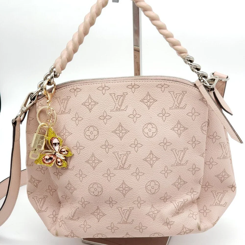 Authentic Louis Vuitton Padlock & Key Gold ✨Unbranded Butterfly Bag Keychain
